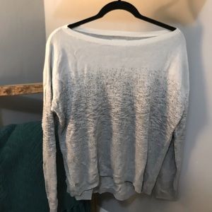 White to Gray Gradient Sweater